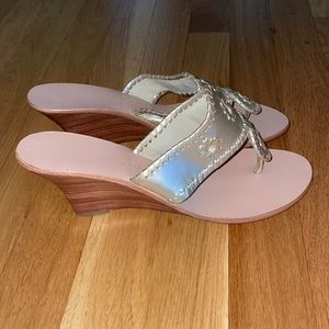 Jack Rogers Platinum Wedges